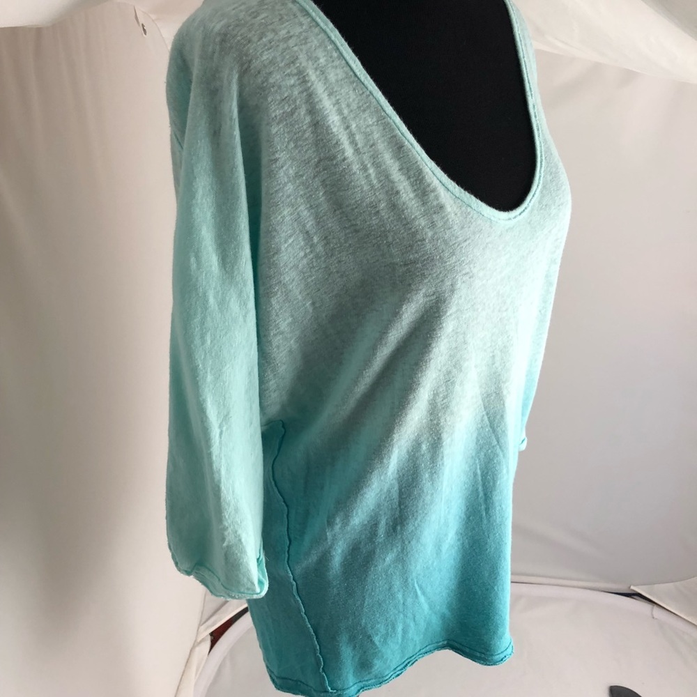 Free People mint ombré gradient scoop neck top - Picture 2 of 6